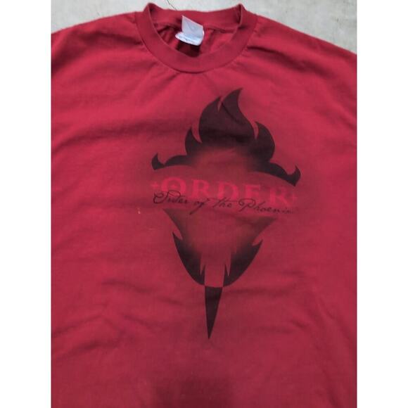 VTG Y2K Harry Potter And The Order Of The Phoenix Shirt Adult L Red Stained - Picture 2 of 8